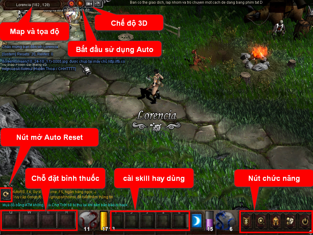 Chức năng chính của Game MU Thần Vũ Chức năng chính của Game MU Thần Vũ