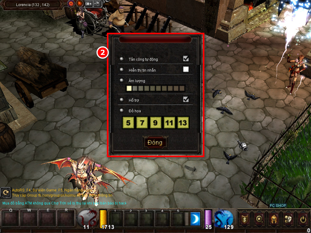 Chức năng chính của Game MU Thần Vũ Chức năng chính của Game MU Thần Vũ